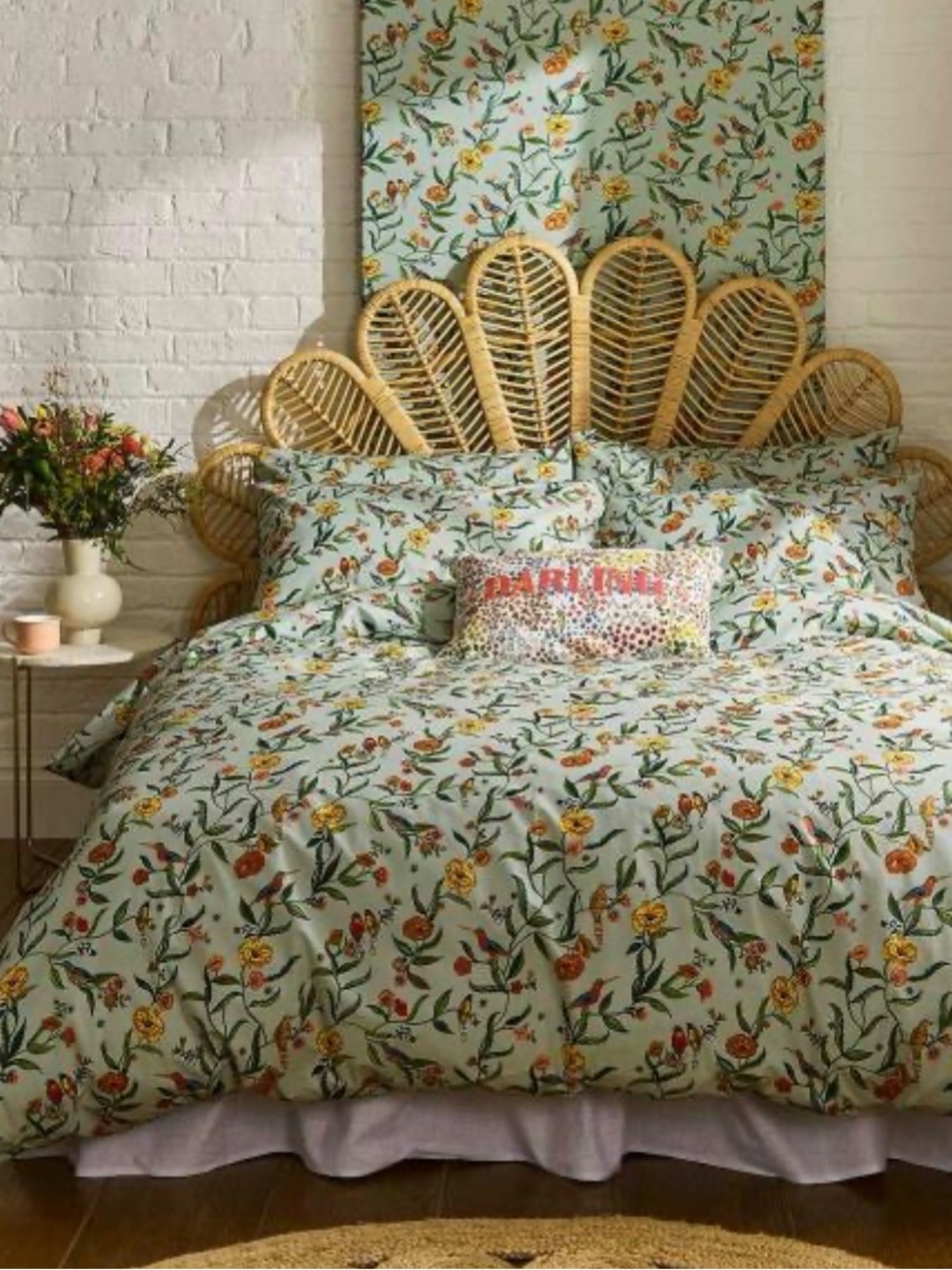 Cath Kidston Summer Birds 100% Cotton Duvet Cover Comforter Set King